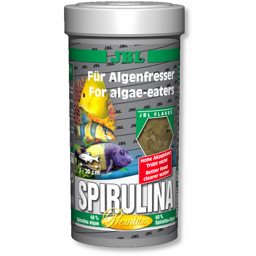 JBL Spirulina  корм со спирулиной (40%) в виде хлопьев, 250 мл.