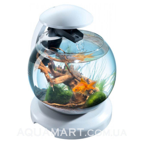 Аквариум Tetra Cascade Globe для петушка и золотой рыбки белый 6,8 литров