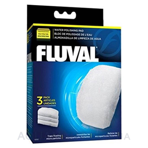 Вкладыш тонкой очистки 3 шт, для фильтров Fluval 105/106, 205/206