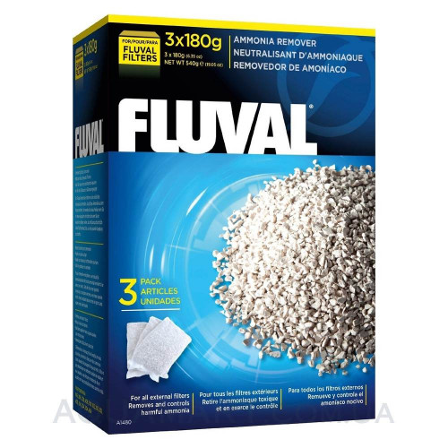 Наповнювач для видалення аміаку Fluval Ammonia Remover, 3 х 180 гр
